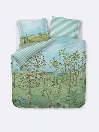 PIP STUDIO | Perkal Bettwäsche LA CAMPAGNA 2x 70x90cm/200x200cm Gruen | 